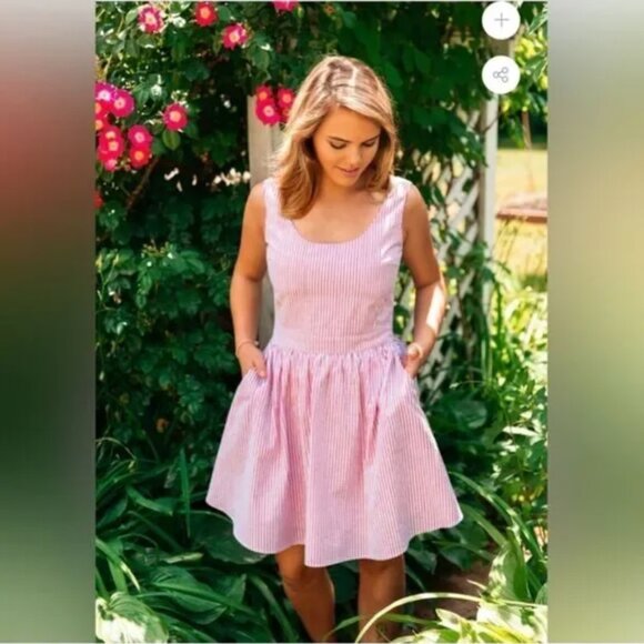 NWT KJP Kiel James Patrick Seaside Striped Dress 0 - Picture 1 of 4